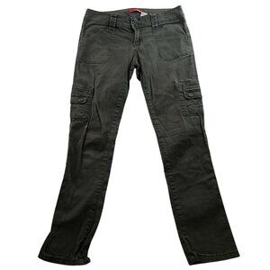 Unionbay Womens Cargo Pants Size 9 Slim Straight Casual Utility Streetwear Green